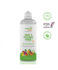 Fruit & Vegetable Wash Liquid Cleanser-500ml 100% Natural & Edible Ingredients Effectively Removes 99.9% of Germs, Bacteria, Pesticides, Waxes, Chemicals & Soils, Leaves No Aftertaste