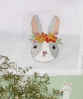 Round Neck Bunny Hopper Embroidered Nightsuit