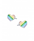 Multi Colour Heart Earrings