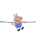 This And That By Vedika Hand Crocheted George Pig Rakhi For Kids And Adults-Blue