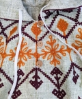 Fancy Embroidered Hoodie Poncho Top