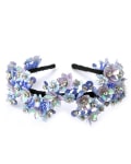 Multicolor Sequins, Crystals And Beads Embellished Flower Partywear Hairband