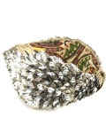 Silver color metal sequins and fabric Embellished broad partywear Hairband