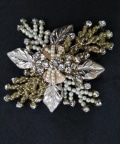 Gold and Silver Floral Tic Tac Hairclip