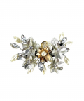 Silver & Gold color Sequins, Pearls, beads and Crystals Embellished Tic Tac Hairclip