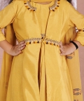 Yellow Parrot Anarkali Jacket Set 