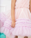 Light Pink Sequin Bodice With Stunning Tulle Frilling At The Bottom