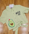 Green Avoca-Sis Crop Shirt Hamper