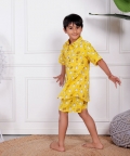 Ghost Print- Yellow Co-Ord Set For Boys