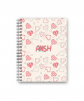 Personalised Doodle Heart Wiro Diary