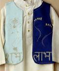 Blue shaded Shubh Labh Embroidered Outfit