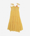 Happy Place Maxi Dress Sunshine Yellow With Tiny Flowers