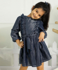 Beautiful And Girl Navy Party Dress
