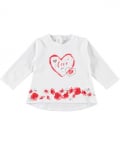 Cotton Crew-Neck T-Shirt with Hearts
