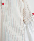 Ivory And White Stripes Kurta Pyjama Set