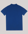 Blue Polo T-Shirt With Hand-Embellished Donald Duck Face Motif
