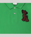 Embrelled Green Full Sleeves Polo T-Shirt With Simbha Motif