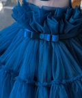 Tiana Teal Blue Dress With Hair Pin