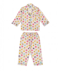 Baby Shark Pink Horizontal Print Long Sleeve Kids Night Suit