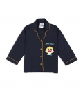 Baby Shark Embroidered Pocket Long Sleeve Kids Night Suit