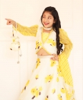 Flower Printed Ghagra With Different Sleeves