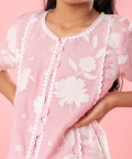 Sequins And Thread Work Pink Kurti With Dhoti