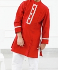 Pure Maroon Chanderi Silk Kurta With Pyjama