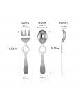 Sterling Silver Baby Spoon & Fork Set-Circles (22 gm)