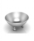 Sterling Silver Bowl For Baby And Child-Teddy Supports (75 gm)