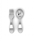 Sterling Silver Baby Spoon & Fork Set-Classic Beaded (30 gm)