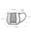 Sterling Silver Baby Cup-Bulge With Teddy Embossed (67 gm)