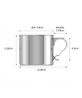 Sterling Silver Baby Cup-Modern Handle (65 gm)
