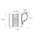 Sterling Silver Baby Cup-Classic With Cross (65 gm)