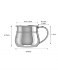 Sterling Silver Baby Cup-Beaded Bulge With A Plain Handle (65 gm)