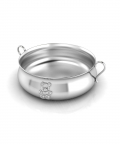 Silver Plated Bowl For Baby & Child-Teddy Embossed Feeding Porringer