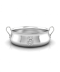 Silver Plated Bowl For Baby & Child-Teddy Embossed Feeding Porringer