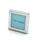 Silver Plated Photo Frame For Baby & Kids- Square With Dolphin Motif