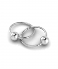 Sterling Silver Two Ring Baby Teether Rattle (25 gm)