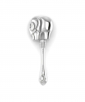 Sterling Silver Elephant Baby Rattle (23 gm)