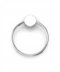 Sterling Silver Flat Ring Teether Baby Rattle (13 gm)