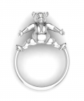 Sterling Silver Baby Teddy Ring Rattle (20 gm)