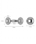 Sterling Silver Classic Dumbbell Baby Rattle (40 gm)