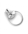 Sterling Silver Duck Ring Baby Rattle (20 gm)