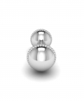 Sterling Silver Tiny Tot Beaded Dumbbell Rattle (35 gm)