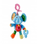 Baby Moo Elephant Blue Pulling Toy With Teether