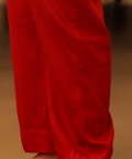 Red Organic Cotton Dobby Tuxedo Jacket Set 