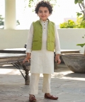 Lime Embroiderd Nehru Jacket 