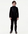 Kids Boys Burgundy Velvet 2 Piece Suit For Kids Boys