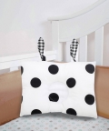 Polka And Plaid Black Dot Double Sided Pillow