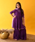 Purple Sharara Set